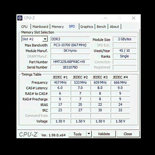 Memória Ram Hynix 2gb Ddr3 1333mhz Pc-10600u Desktop (Usado)