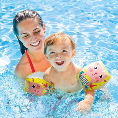 Flotadores Inflables Para Brazo Gatos Intex Bebes Full