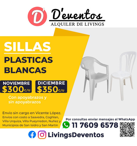 Alquiler De Livings Zona Norte Puff Minipuff Horno Sillas