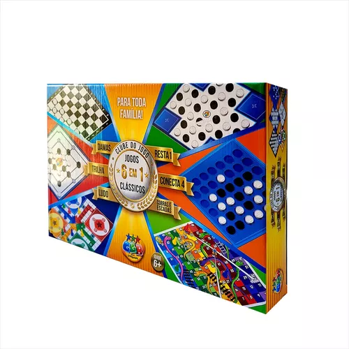 Conjunto Jogo 2x1 Tabuleiro Damas E Ludo Estojo Madeira - Junges