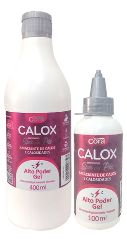 Kit Calox Gel 400ml + Calox Gel 100ml Amaciante De Calos Spa