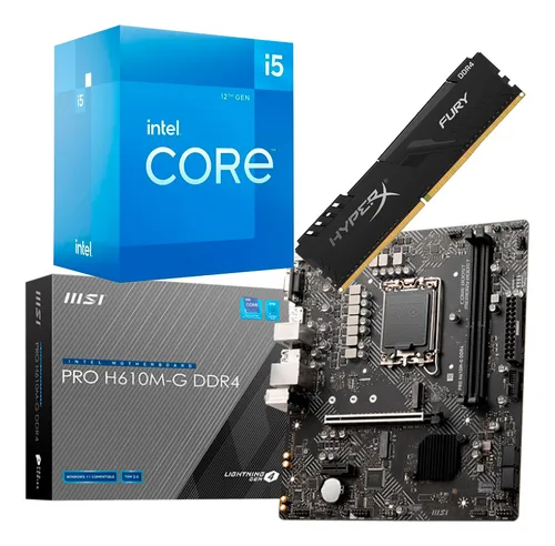 comprar Kit Intel 12ª Geração I5 12400f + Msi H610m-g+  8 Gb Ddr4 