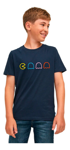 ¡oferta! Polera Manga Corta Para Niños(as) Pacman 