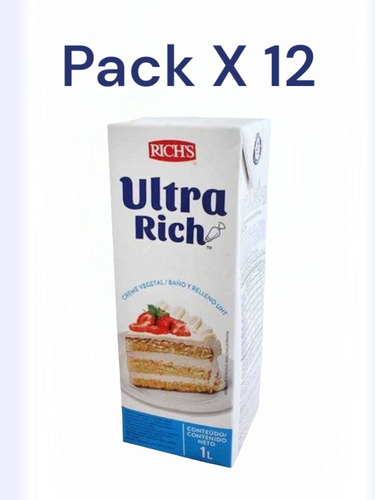 Cremas Chantilly Ultra Rich's Pack X 12 L,