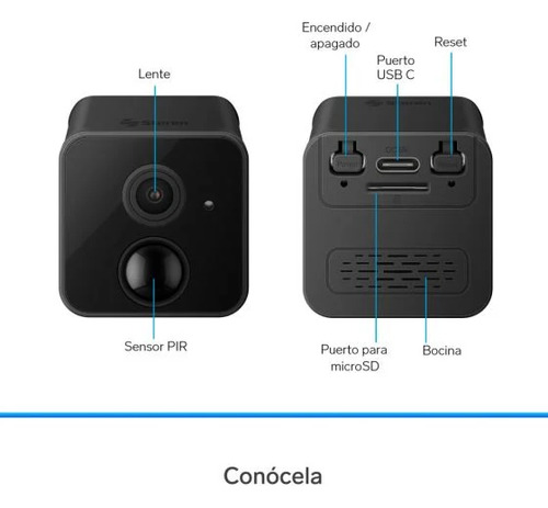 Mini Camara Wi-fi Fija Recargable 2mpx Negro