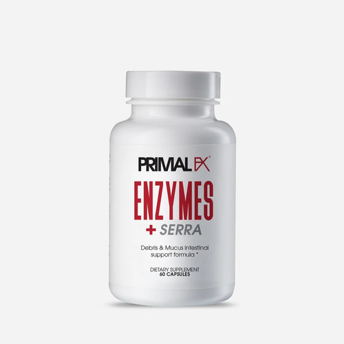 Enzymes + Serra , Enzimas Primal Fx  60 Caps Suple.uy