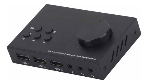 Placa De Som Externa Usb, Interface Estéreo De 3,5 Mm, Multi