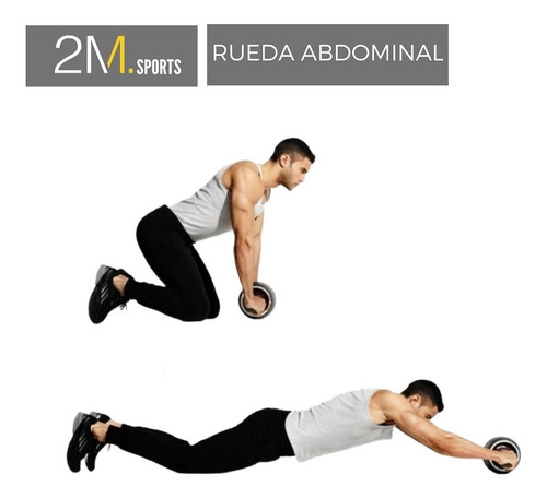 Imagen 6 de 10 de Rueda Abdominales Doble + Mini Mat De Regalo Entrenamiento