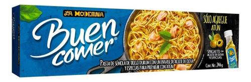Spaghetti La Moderna Buen Comer Con Aceite De Oliva Y Especi