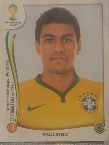 Lámina Álbum Mundial Brasil 2014 Paulinho / Reciclado 