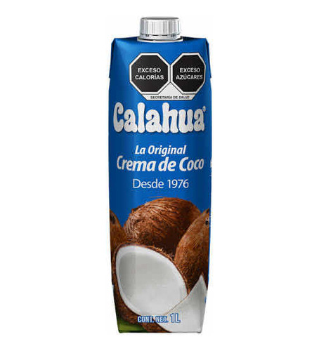 Calahua Crema De Coco 1 Lt. Caja Con 12 Piezas