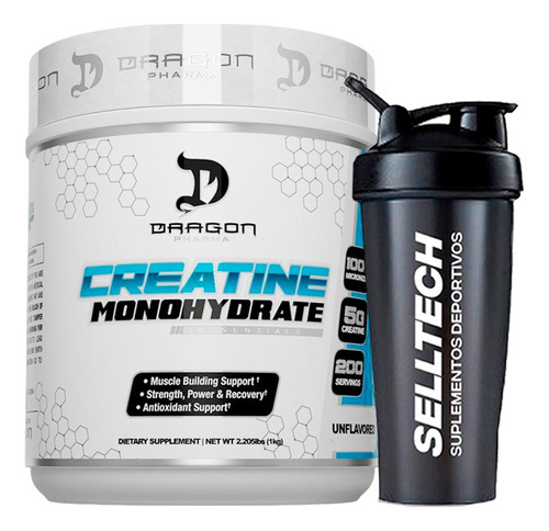  Creatina Monohidratada 1 Kg Dragon Pharma - Tienda Fisica 