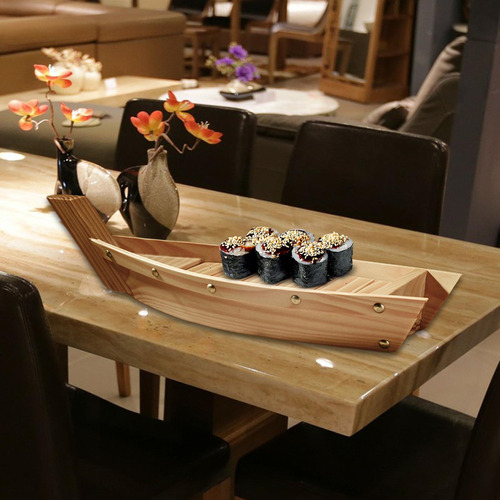Prato De Barco De Sushi Artesanal Fácil De Limpar Bandeja L