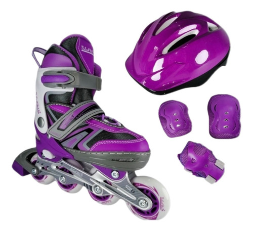 Kit Patines  Niñas Expandible Semiprofesional Sports