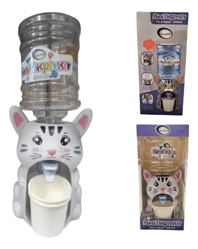 Mini Bebedouro Bombona De Água Infantil 300ml Panda Pig Gato