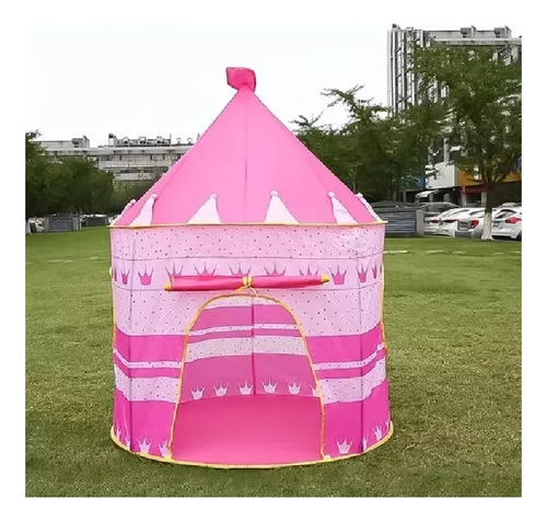 Carpa Castillo Infantil Desarmable Para Niños Color Rosada