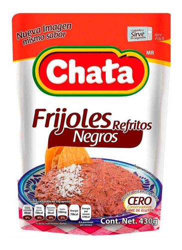 Frijoles Refritos Chata Negros 430g