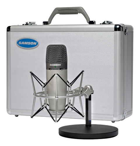 Microfono Samson Co3upk Recording Podcasting Pak Condenser Color Gris