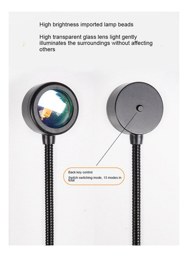 3x Proyector De Luz Nocturna Led Usb For Atardecer For
