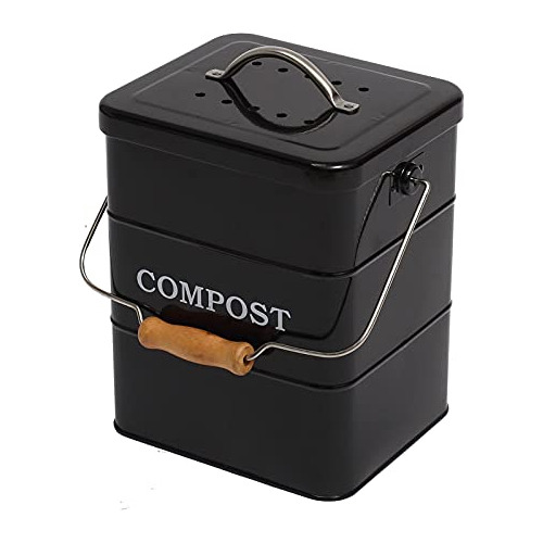 Cubo De Compost De Acero Inoxidable Mostrador De Cocina...