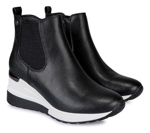 Botín Chelsea Casual Mujer Ann D Vian Negro Davi-2418