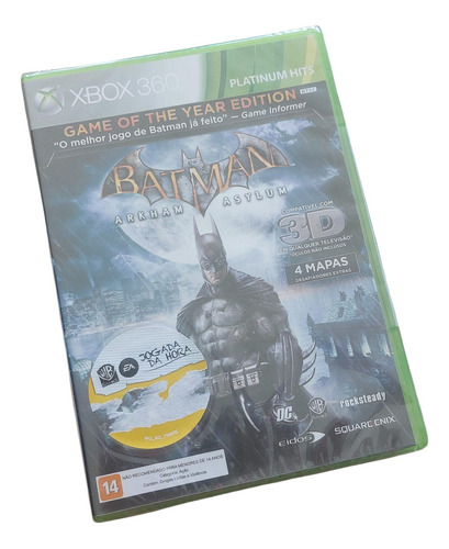 Batman Arkham Asylum Xbox 360 Mídia Física Original Lacrado