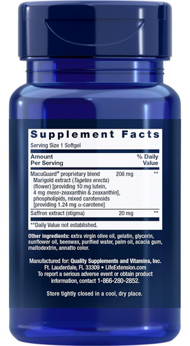 Life Extension | Macuguard, 60 Cápsulas