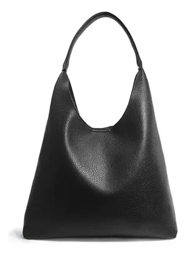 バッグ MINIMAL PU LEATHER HOBO BAG (BLACK) 3287 B Minimalist Style Black Faux Leather Hobo Handbag, Ideal | Frete