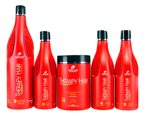Kit Therapy Hair Adlux Profissional 5 Passos Reparação