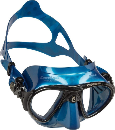 Mascara De Buceo Cressi Nano Color Blue/black Metal