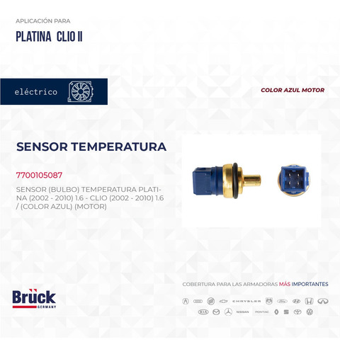 Bulbo Sensor Temperatura Renault Clio 04 2.0 16v 7700105087