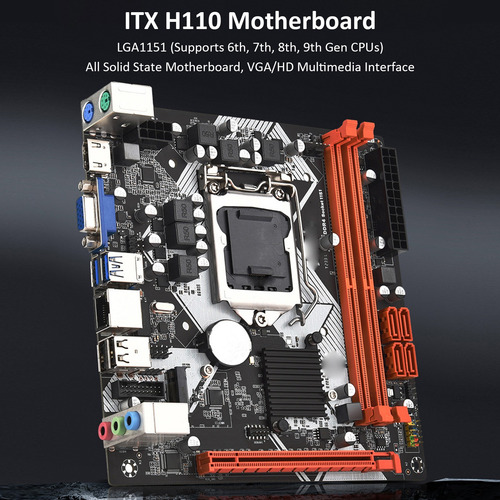 Itx H110 Motor De Placa Base Dual Canal Ddr4 Lga1151 Sata3.0