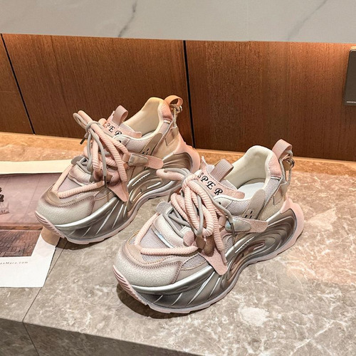 Zapatos Con Plataforma Zapatillas De Fondo Grueso Que Combin