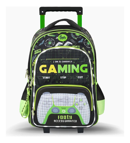 Mochila Footy Carro 18´ Gamer Play5 Luces Led Funny Store