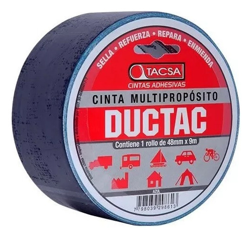 Cinta Multiproposito Ductac Duct Tape X9 Mts Gris