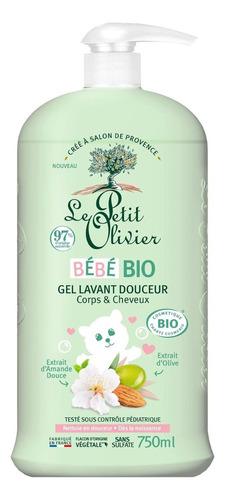 Gel De Baño Bebe Cuerpo Cabello Le Petit Olivier 750ml