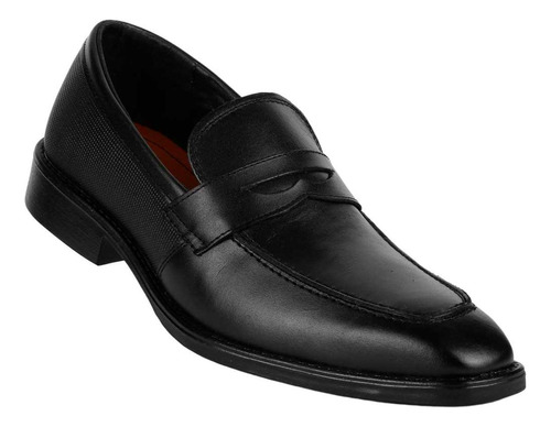 Zapato Vestir Mocasin Hombre Negro Piel Stfashion 04703901