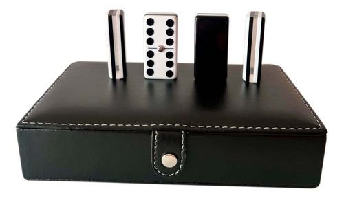 Domino Cebra Deluxe Ingles + Cubilete Liso + Dados De Poker