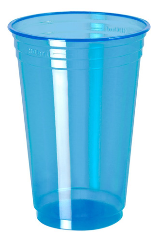 Vaso de néon 300 ml Copobras Ppt330 X 25 U Cor Azul