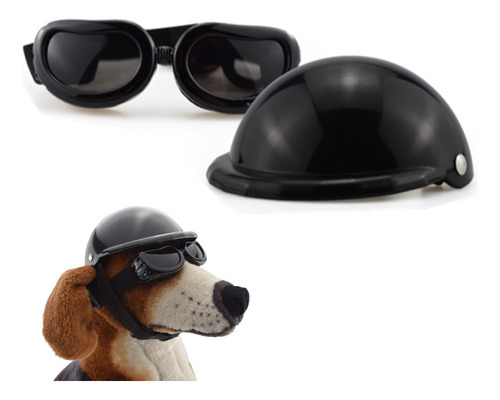 Casco De Moto Con Lente Para Perros Pequeños Y Medianos