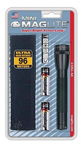 Maglite Mini Incandescente Linterna Aa De 2 Celdas Con Funda