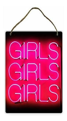 Toplastt Girls Girls Girls - Neon - Cartel De Pared De Made