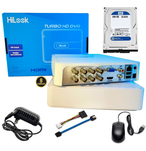Kit Dvr Hilook Hikvision 8 Ch 1080 Full Hd 2mp + Disco Duro