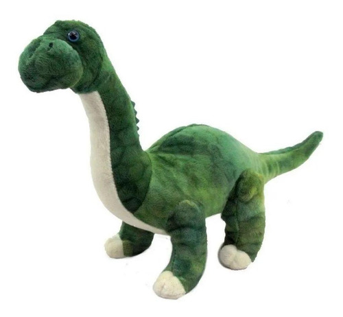 Dinossauro De Pelúcia Verde 27 Cm Altura Antialérgico