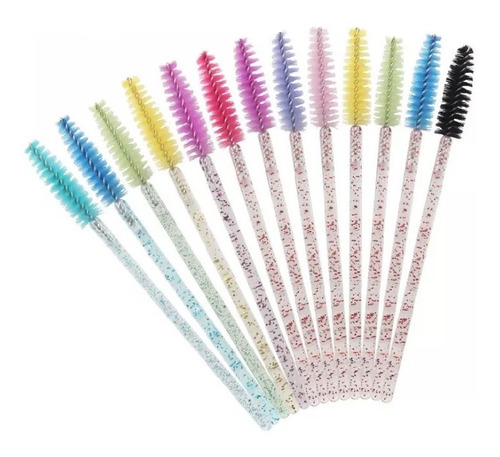 Imagen 2 de 5 de 100 Cepillos Desechable Para Cejas Y Pestañas Extensión