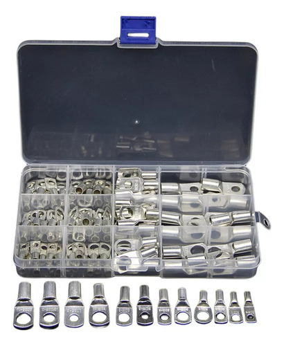 Kit de conectores crimpados para terminal de tubo de cobre prateado