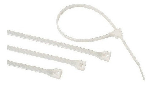 Cincho De Nylon Color Natural 2.5 X 100mm 100pzs Thorsman Color Blanco
