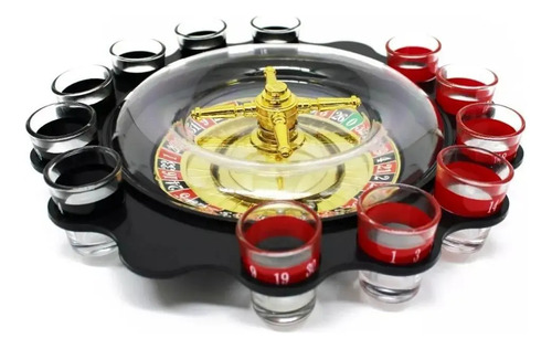 Jogo Roleta Cassino Roda Shot 12 Copos Bar