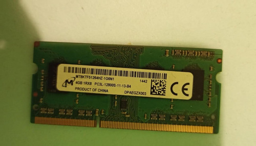 Memoria Ram Ddr3l 4gb 12800s Para Laptop