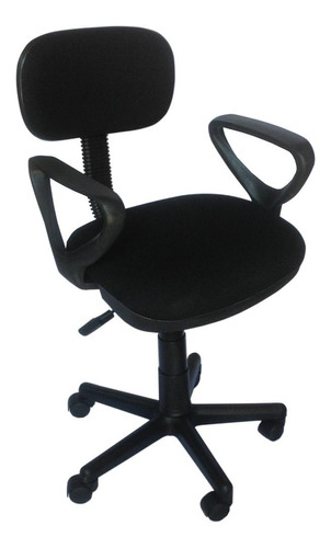 Silla Ads Secretarial Di-base Negra Tapiz Negro Cb